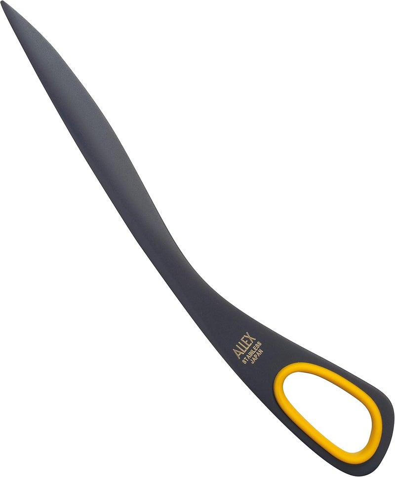 ALLEX\アレックス Letter Opener Black Yellow 6.7" Sword Envelope Opener Knife, Japanese Stainless Steel Blade [Non-Stick Fluorine Coating], Mail Opener Paper Knife Tool All Metal, Made in Japan - Image 1